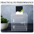 thumbnail image 3 of Phenofice 1Pcs Transparent Acrylic Donation Box with Lock for Community Activities 5.9x5.9x3.9in, 3 of 8