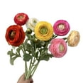 thumbnail image 3 of Nvzi Artificial Ranunculus Flowers with Real Touch Stem, Silk Ranunculus Flowers(6 Pack) (Purple), 3 of 5