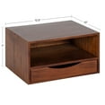 thumbnail image 2 of Kate and Laurel Hutton Modern Floating Shelf, 12.5 x 10 x 7, Walnut Brown, Transitional Floating Desk For Storage and Display, 2 of 8