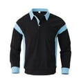 thumbnail image 2 of YOIAVAIOY Men's Solid Color Long Sleeve Shirt, Corduroy Slim Fit Lapel Pocket, Casual Fashion Style Tops Black M, 2 of 10