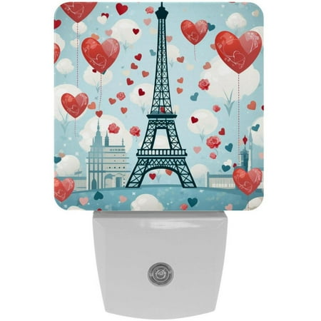 

Valentine s Day LED Square Night Lights - Energy Efficient and Stylish Decor for Any Room | Set of 2 Dimmable Bedside Lamps with Touch Control and Auto Timer