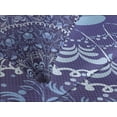 thumbnail image 4 of Ambesonne Floral Quilted Bedspread Set 3 Pcs, Oriental Circular Design, Queen Size, Navy Blue White and Blue, 4 of 5