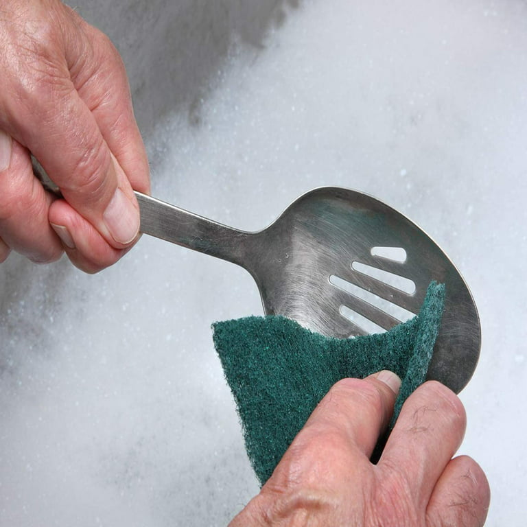 12 Pcs Scrub Sponge Scouring Pads Pot Brush Scrubber for Kitchen Scrubbers  & Metal Grills
