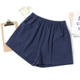 thumbnail image 2 of JIUKE Women's Summer Shorts with Pockets Elastic High Waisted Wide Leg Cotton Linen Lounge Shorts, 2 of 5