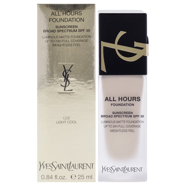 All Hours Foundation SPF 30 - LC2 Light Cool de Yves Saint Laurent para mujeres - Base de 0,84 oz