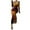 Khaki, variant on TSADFHJI Black Skirt Women Midi Stylish Mesh Floral Print Ruched Bodycon Split Neck Dress for Women M Blue
