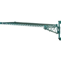 Nexel Poly-Green Wall Mount Wire Shelving, 30"W x 18"D x 14"H 1-Shelf Add-On