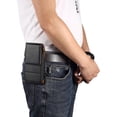 thumbnail image 3 of Large Cell Phone Holster Case with Belt Clip Loop Pouch for Motorola Moto G Power 5G G Stylus 5G G Play Edge, Galaxy A14 A16 A36 A05 A04e A03s S25 Ultra S23/S22/S21 Ultra, OnePlus Nord N30(Black, XL), 3 of 8