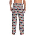thumbnail image 3 of Uemuo Dachshund Dog Heart Pattern Men's Wide Leg Palazzo Lounge Pants with Pockets Light Weight Loose Comfy Casual Pajama Pants-Medium, 3 of 9