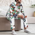 thumbnail image 7 of Naloa Dinosaur on Excavator2 Men’s Pajamas Set - Long Sleeve Button Down Sleep Shirt and Pajama Bottoms Sleepwear Set-Large, 7 of 7