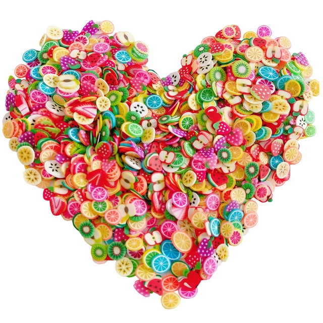 EHOPE 3000 piezas de rodajas de arcilla, rodajas de frutas para decoración de uñas, para hacer rodajas de polímero 3D, hacer rodajas de arcilla polimérica para arte de uñas (rebanadas de frutas)