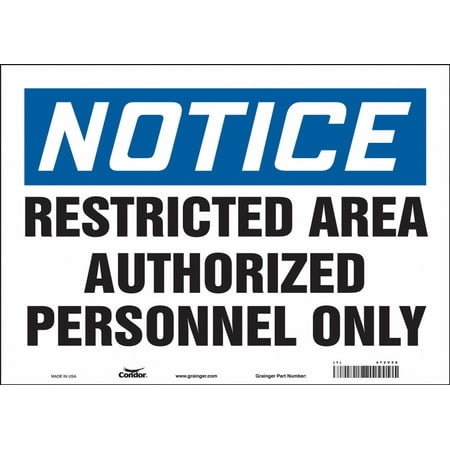 

Condor Safety Sign 10 inx14 in Vinyl 472V58 472V58 ZO-G5179979
