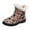 Pink, variant on Fesfesfes Cowgirl Boots for Young Girls Winter Printing Keep Warm Plus Velvet Boot Flat Snow 37(US:6)