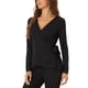 thumbnail image 4 of INSPIRE CHIC Blusas Peplum Envueltos para Mujeres Cuello en V Manga Larga Casual de Punto XS Negro, 4 of 6
