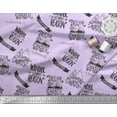 thumbnail image 2 of Soimoi Purple polyester Crepe Fabric Dream Chaser Text Printed Craft Fabric by the Yard 42 Inch Wide, 2 of 3