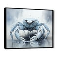 thumbnail image 2 of Designart "Impression Of Blue Crab In Minimalism II" Crab Floater Framed Wall Decor, 2 of 5