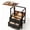 Brown Black-2 Drawers, variant on Black Gray 1 Drawer Swivel Lift Top Bedroom Nightstand
