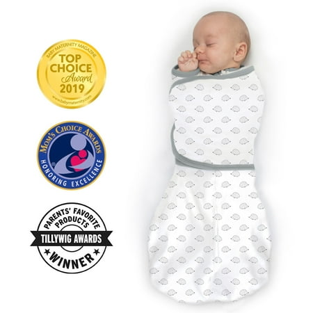 UPC: 0817606025340 | SwaddleDesigns Omni Swaddle Sack with Wrap for Newborn – Arms Up Sleeves and Mitten Cuffs Tiny Hedgehog Soft Black