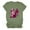 Green, variant on Womens Fashion Casual Tops Short Sleeve Round Neck Tee Cancer Printing Loose Summer Blouse