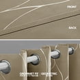 thumbnail image 5 of Deconovo Grommet Blackout Curtains Noise Reducing Silver Foil Wave Print Thermal Insulated Curtain for Bedroom 52W x 72L inches, Khaki, 2 Panels, 5 of 6