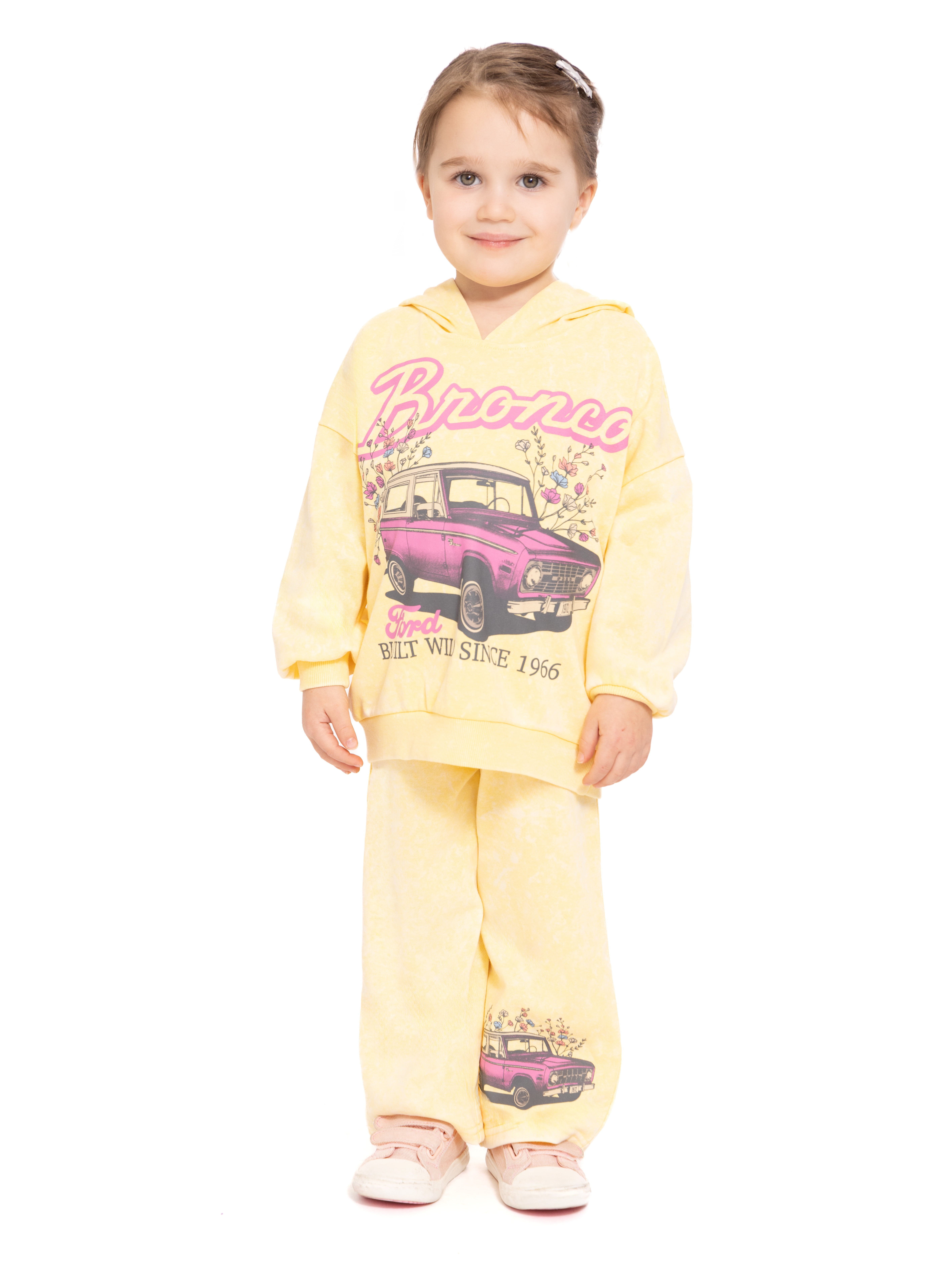 Ford Bronco Toddler Girls' Graphic Hoodie and Matching Sweatpants Set, 2-Piece, Sizes 12M-5T