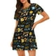 thumbnail image 1 of Fotbe Basketball Bata de Dormir para Mujer con Estampado, Camisón de Algodón de Manga Corta, Ropa de Dormir Casual, 1 of 6