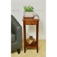 thumbnail image 5 of Casual Contemporary Living 2-Tier Solid Acacia Plant Stand with Drawer - Mahogany, 5 of 7