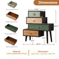 thumbnail image 2 of Ahokua Boho Decorative Accent Cabinet with 4 Carved Drawers, Multi-Color Storage Cabinet Chest for Entryway, Living Room, Bedroom or Small Spaces, 2 of 11