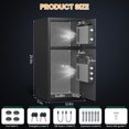 thumbnail image 6 of Silkight Safe - 6.0 Cu ft Home Safe Box - Fireproof Safe Depository Drop Safe with Backlit Keypad & Alarm System for Business Home Money Safe, 6 of 7