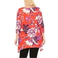 thumbnail image 3 of White Mark Women's Plus Size Floral Scoop Neck Tunic Top, 3 of 5
