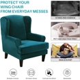 thumbnail image 5 of SHANNA Wingback Chair Slipcovers 2-Piece Stretch Fabric Wing Chair Cover with Cushion Cover Armchair Sofa Furniture Protector, 5 of 9