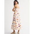 thumbnail image 6 of Jaimenalin Women'S Summer Midi Dresses Plaid Sleeveless Spaghetti Strap Smocked Tiered Beach Sundress Pockets Colorful XS, 6 of 7