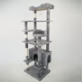 thumbnail image 6 of Pefilos 71" Pet Furniture for Cats and Kittens, Cat Tower for Indoor Cats Tall Cat Condo for Big Cats Tiger Cat Tree Tower, Gray, 6 of 23
