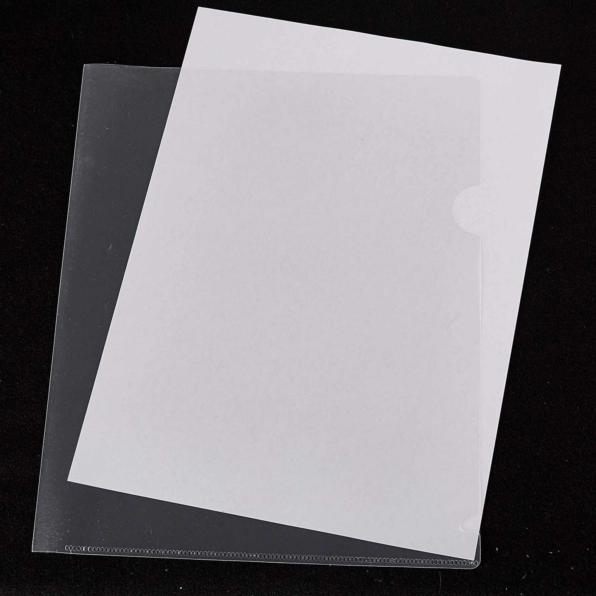 Paper Junkie 24Pack Clear Project Protector Folders for Letter Size Documents, 11.4 x 8.9