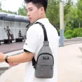 thumbnail image 3 of Bolso de pecho nuevo para hombre, bandolera de nailon Simple, impermeable, de un hombro tipo bandolera, 2023, 3 of 5