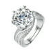 thumbnail image 1 of Huevo Grande Abierto Anillo Ajustable y Sparkling Ajustable Abierto Anillo de Moda 1PCS, 1 of 8