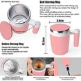 thumbnail image 3 of Taza De Agitación Automática,Taza De Café Magnética Automática Recargable Con Barra De Agitación,leche/cacao En La Oficina/Cocina/Viaje 14oz El Mejor Regalo - Rosa, 3 of 5