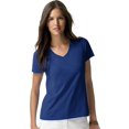 thumbnail image 1 of Hanes T-Shirt Col en V pour Femmes Nano-T_deep Royal_L, 1 of 3