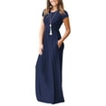 thumbnail image 2 of Dress for Womens Summer 4th of July Dresses Casual Solid Color Maxi Dresses Plus Size Sun Dresses Wedding Guest Dresses with Pockets Shermie, 2 of 6