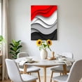 thumbnail image 6 of Canvas Wall Art Red Black Waves Canvas Art Print Abstract Water Ripple Pictures Wall Decor for Living Room Bedroom Artwork Decorations Stretched Framed Ready to Hang 11"x14", 6 of 9