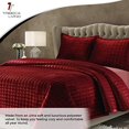 thumbnail image 4 of Tribeca Living FLORENCEQUITWBU Florence Velvet Oversized Solid Quilt Set, Burgundy, Twin, 4 of 6