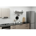 thumbnail image 5 of AmGood 12 in. X 48 in. Stainless Steel Wall Mounted Pot Rack with Shelf and 6 Double Sided Chrome Plated Hooks | NSF, 5 of 5
