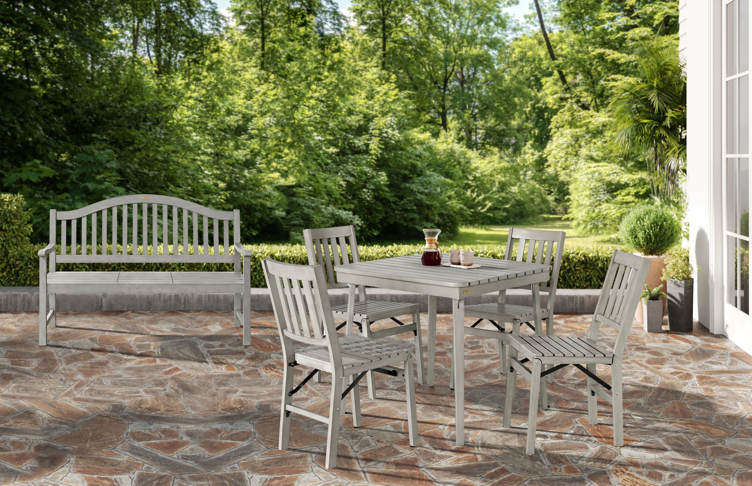 Stakmore Outdoor Folding Table, Gray