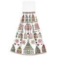 thumbnail image 7 of Yayeee Kitchen Hanging Hand Towels Set of 2 with Loop Bathroom Absorbent Tie Towel, Green Nordic Christmas House, 7 of 7