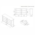 thumbnail image 7 of Furniture of America Wroh Wood 6-Drawer Dresser, Vintage Gray Oak, 7 of 7