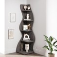 thumbnail image 6 of Corner Shelf, Modern Wall Corner Bookshelf, Stylish Corner Small Bookcase Storage Rack Plant Stand with Unique Shape for Living Room, Home Office (, PC), 6 of 8