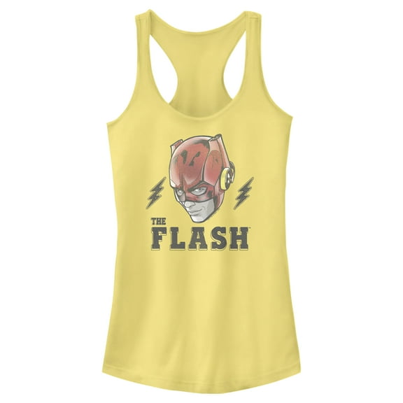 Junior's The Flash Speedster Portrait Racerback Tank Top Banana X Small