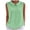 Green, variant on Womens Sleeveless Peter Pan Collar Top Textured Loose Fit Rear Buckle Curved Hem Polyester Solid Color Casual Blouse