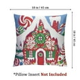 thumbnail image 4 of Christmas Joy Candy Gingerbread Theme Pillow Cover Set Supplies for Bed Home and Outdoor Car Sofa Living Room Christmas Decorations Square Pillowcase, 4 of 7