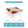 thumbnail image 5 of Quilts Twin Size Bedding Set, Red Poppy Flowers Lightweight Quilted Comforter, Vintage Country Floral Plant Soft Reversible Bedspread Coverlet with Pillow Covers for All Season, 68" x 86", 5 of 7